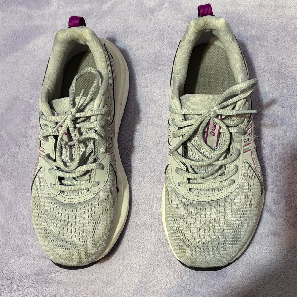 Asics Gel-Contend Women’s Running Shoes Gray Purple AmpliFoam+ Size 8 1012B681